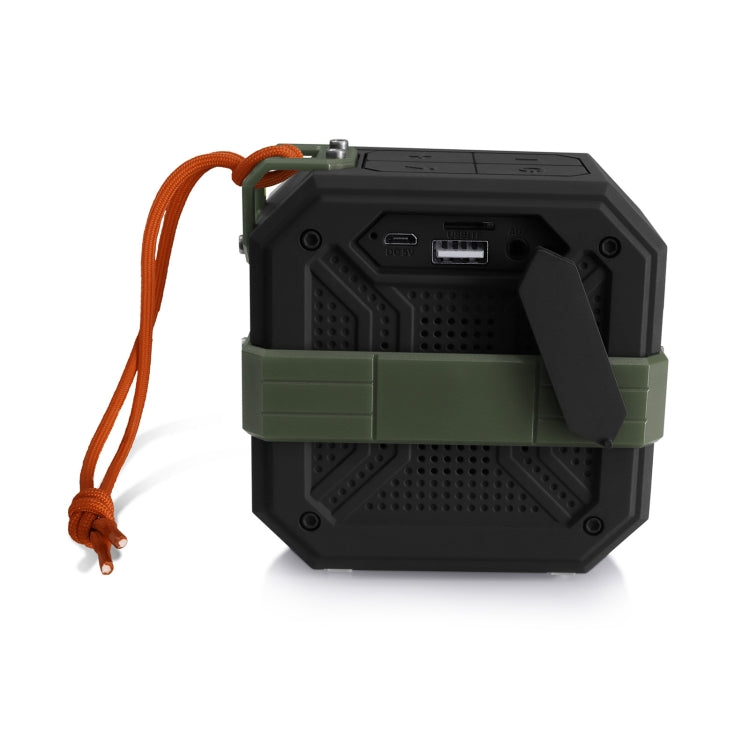 New Rixing NR-103 Mini TWS Bluetooth Speaker with Lanyard(Green)