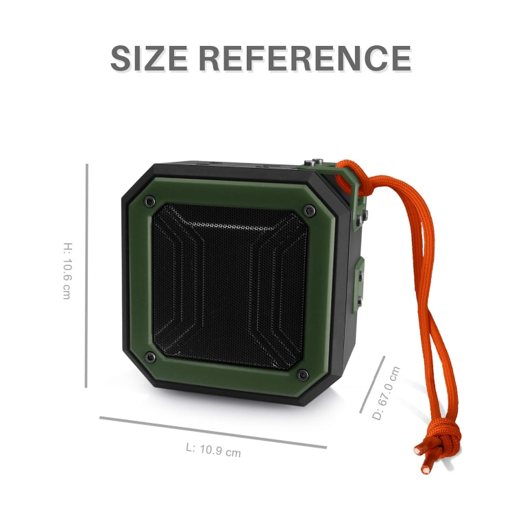 New Rixing NR-103 Mini TWS Bluetooth Speaker with Lanyard(Red)