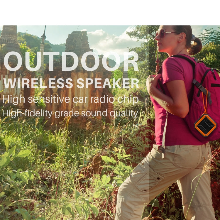 New Rixing NR-103 Mini TWS Bluetooth Speaker with Lanyard(Red)