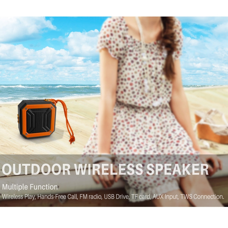New Rixing NR-103 Mini TWS Bluetooth Speaker with Lanyard(Red)