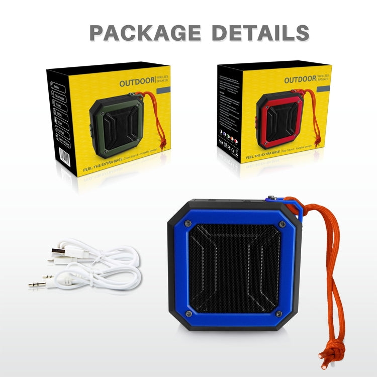New Rixing NR-103 Mini TWS Bluetooth Speaker with Lanyard(Red)