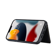For iPhone 13 Pro Max JEEHOOD Retro Magnetic Detachable Protective Case with Wallet & Card Slot & Holder (Black)
