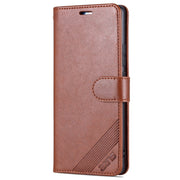 For vivo X70 AZNS Sheepskin Texture Horizontal Flip Leather Case with Holder & Card Slots & Wallet(Brown)