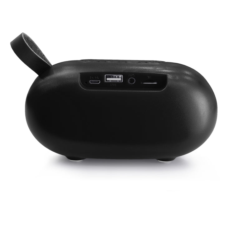 New Rixing NR-105 Mini TWS Metal Bluetooth Speaker Support Hands-free Call / FM(Black)