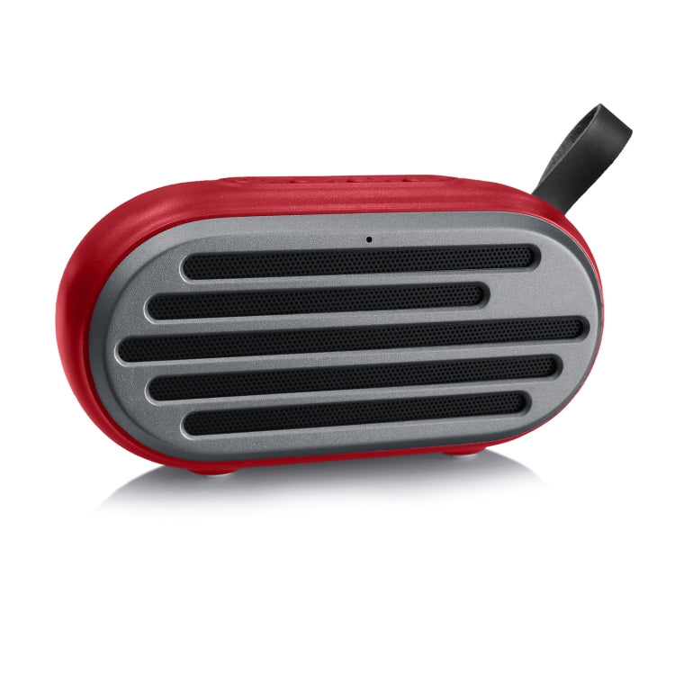 New Rixing NR-105 Mini TWS Metal Bluetooth Speaker Support Hands-free Call / FM(Red)