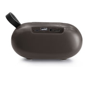 New Rixing NR-105 Mini TWS Metal Bluetooth Speaker Support Hands-free Call / FM(Brown)