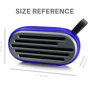 New Rixing NR-105 Mini TWS Metal Bluetooth Speaker Support Hands-free Call / FM(Brown)