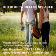 New Rixing NR-105 Mini TWS Metal Bluetooth Speaker Support Hands-free Call / FM(Brown)