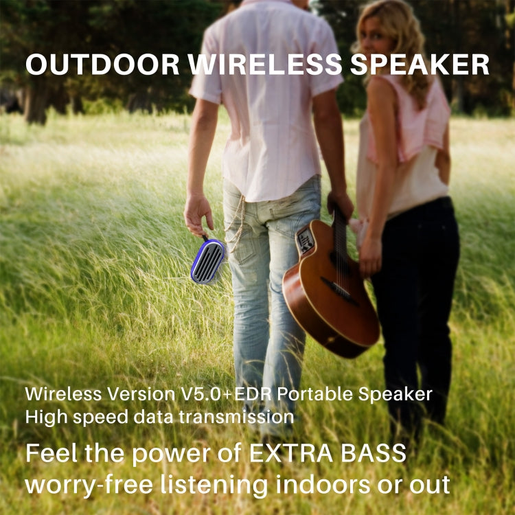 New Rixing NR-105 Mini TWS Metal Bluetooth Speaker Support Hands-free Call / FM(Brown)