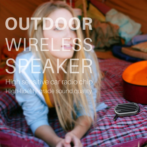 New Rixing NR-105 Mini TWS Metal Bluetooth Speaker Support Hands-free Call / FM(Brown)