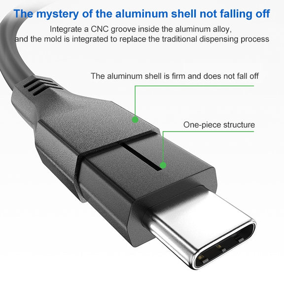 100W USB-C / Type-C 4.0 Male to USB-C / Type-C 4.0 Male Full-function Data Cable for Thunderbolt 3, Cable Length:1m