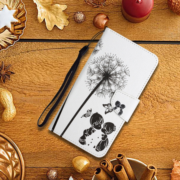 For Samsung Galaxy S21 Ultra 5G Painted Pattern Horizontal Flip Leather Case with Holder & Card Slot & Wallet(Dandelion)