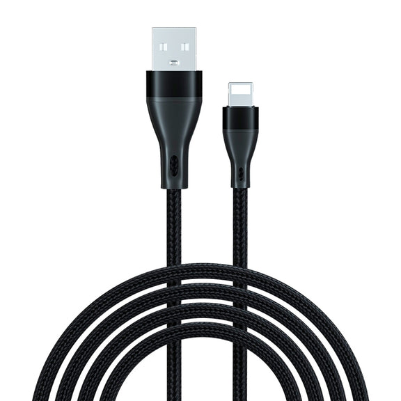 ADC-001 3A USB to 8 Pin Weave Fast Charging Data Cable, Length:1m(Black)