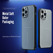 For iPhone 13 Pro R-JUST RJ-52 3-Line Style Metal TPU Shockproof Protective Case (Pink)