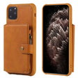 For iPhone 11 Pro Max Buckle Zipper Shockproof Protective Case with Holder & Card Slots & Wallet & Lanyard & Photos Frames(Brown) - iPhone 11 Pro Max Cases by PMC TechLife | Online Shopping South Africa | PMC TechLife | Buy Now Pay Later Mobicred