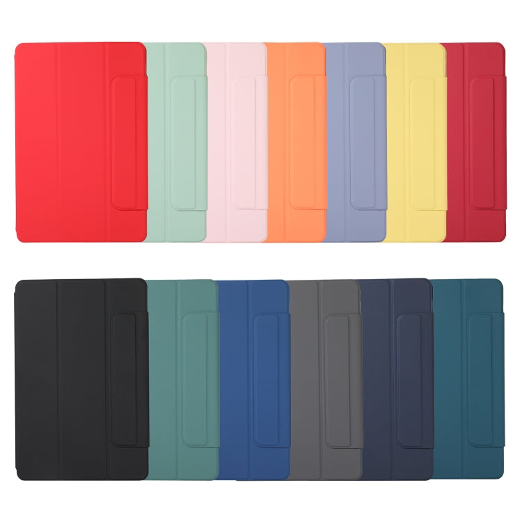 For Xiaomi Pad 5 / Pad 5 Pro Solid Color Magnetic Buckle Horizontal Flip Leather Case with Holder(Black)