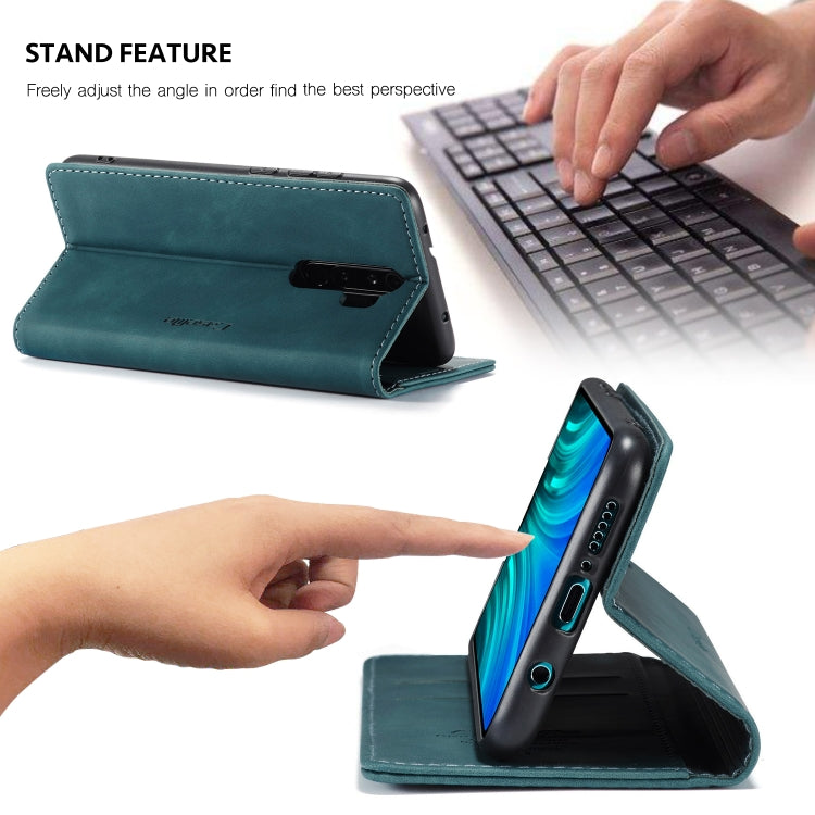For Xiaomi Redmi Note 8 Pro CaseMe-013 Multifunctional Horizontal Flip Leather Case with Card Slot & Holder & Wallet(Blue)