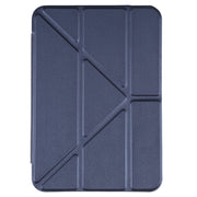 For iPad mini 6 / mini 2024 TPU Horizontal Deformation Flip Leather Tablet Case with Holder(Dark Blue)