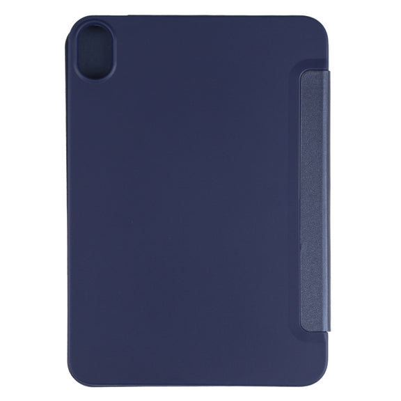 For iPad mini 6 / mini 2024 TPU Horizontal Deformation Flip Leather Tablet Case with Holder(Dark Blue)