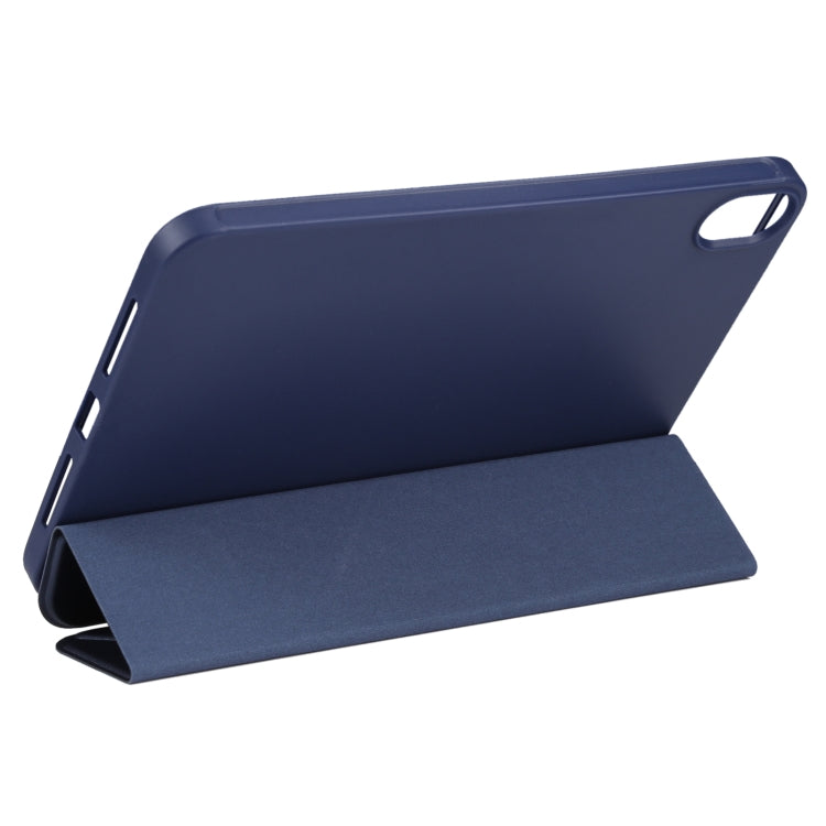 For iPad mini 6 / mini 2024 TPU Horizontal Deformation Flip Leather Tablet Case with Holder(Dark Blue)