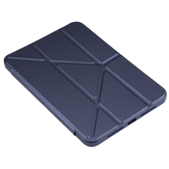 For iPad mini 6 / mini 2024 TPU Horizontal Deformation Flip Leather Tablet Case with Holder(Dark Blue)