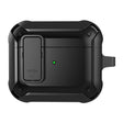 Wireless Earphones Shockproof Bumblebee Silicone Protective Case with Switch & Hook For AirPods 3(Black) - For AirPods 3 by PMC TechLife | Online Shopping South Africa | PMC TechLife | Buy Now Pay Later Mobicred