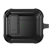 Wireless Earphones Shockproof Bumblebee Silicone Protective Case with Switch & Hook For AirPods 3(Black)