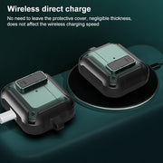 Wireless Earphones Shockproof Bumblebee Silicone Protective Case with Switch & Hook For AirPods 3(Black)
