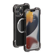 For iPhone 13 Pro Max R-JUST RJ51 Hollow Shockproof Metal Protective Case (Dark Grey) - free shipping - PMC TechLife - Order now!