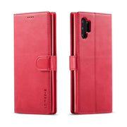 For Galaxy Note 10 Plus LC.IMEEKE Calf Texture Horizontal Flip Leather Case, with Holder & Card Slots & Wallet(Rose Red)