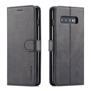 For Galaxy S10 LC.IMEEKE Calf Texture Horizontal Flip Leather Case, with Holder & Card Slots & Wallet(Black)