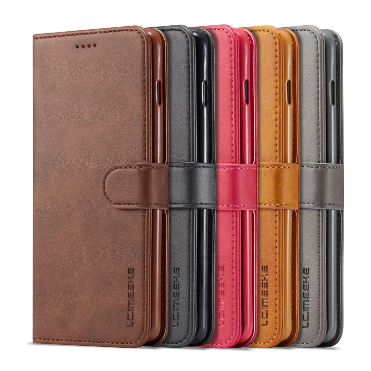 For Galaxy S10 LC.IMEEKE Calf Texture Horizontal Flip Leather Case, with Holder & Card Slots & Wallet(Black)