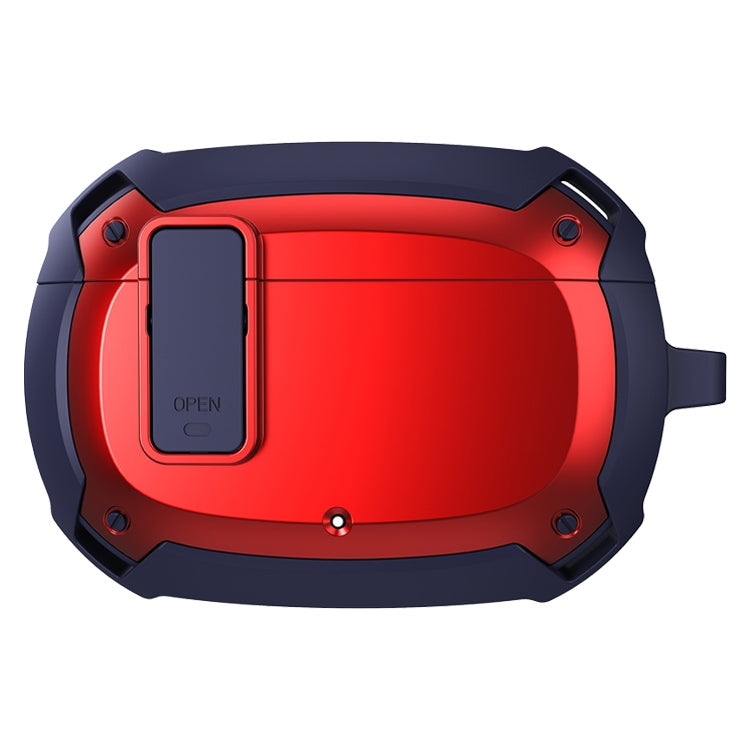 Bumblebee Armor Earphone Protective Case with Switch & Hook For Beats Studio Buds(Blue + Red)