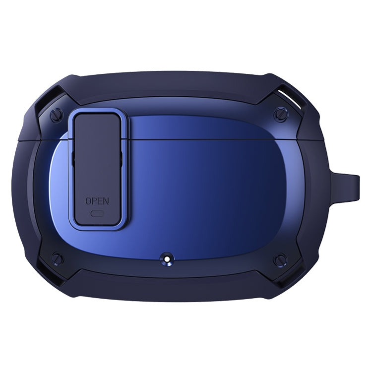 Bumblebee Armor Earphone Protective Case with Switch & Hook For Beats Studio Buds(Blue)