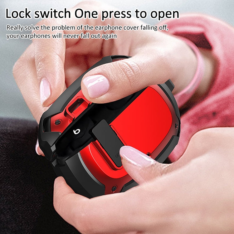 Bumblebee Armor Earphone Protective Case with Switch & Hook For Beats Studio Buds(Black)