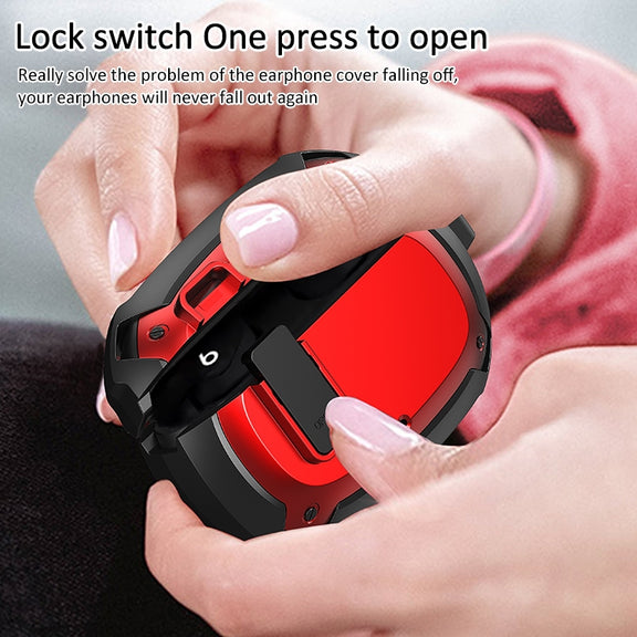 Bumblebee Armor Earphone Protective Case with Switch & Hook For Beats Studio Buds(Black)
