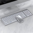 109 Three-mode Wireless Bluetooth Keyboard Mouse Set(Silver) - Wireless Keyboard by PMC TechLife | Online Shopping South Africa | PMC TechLife