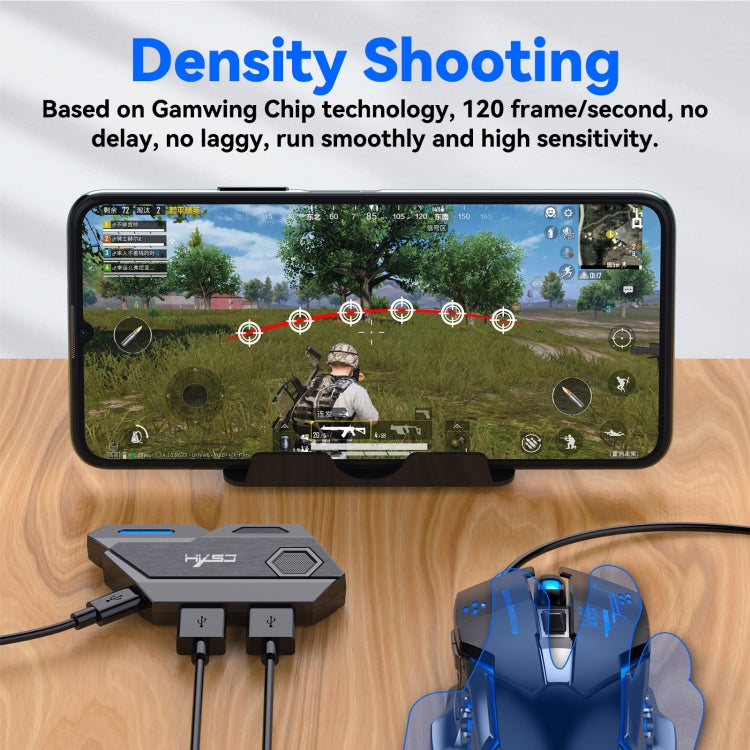 HXSJ P3 Bluetooth 5.0 Keyboard Mouse Converter Shooting Game Auxiliary Tool(Black)