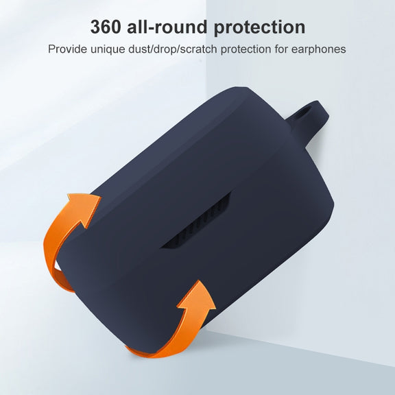 Wireless Earphone Silicone Protective Case with Hook for JBL T280TWS X(Dark Green)