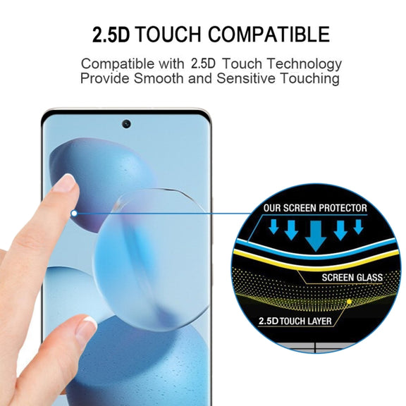 For Xiaomi Civi 25 PCS 3D Curved Edge Full Screen Tempered Glass Film(Black)