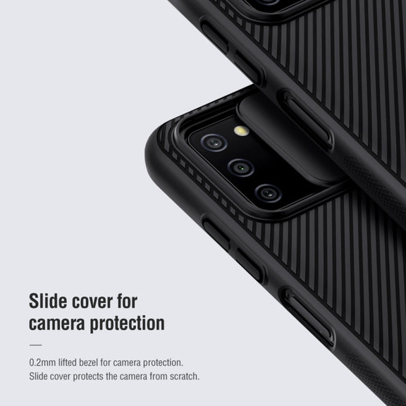 For Samsung Galaxy A03s / A037G NILLKIN Black Mirror Series PC Camshield Full Coverage Dust-proof Scratch Resistant Case(Black)