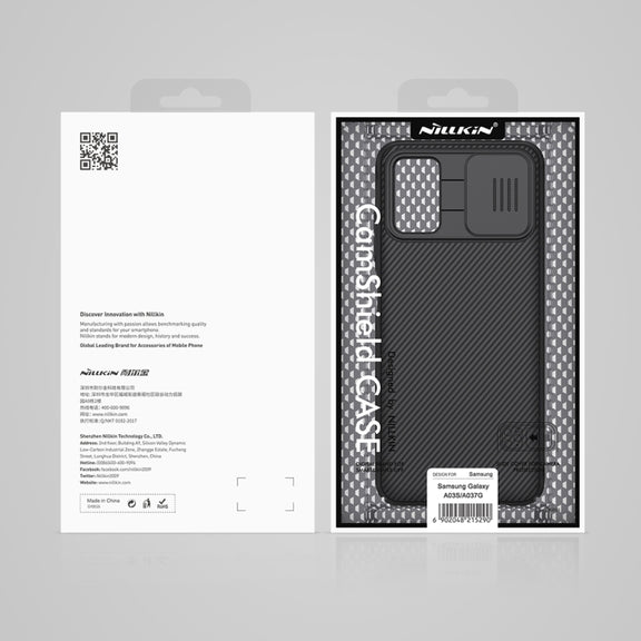 For Samsung Galaxy A03s / A037G NILLKIN Black Mirror Series PC Camshield Full Coverage Dust-proof Scratch Resistant Case(Black)