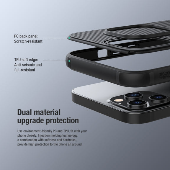 For iPhone 13 Pro NILLKIN Frosted Shield Pro Magnetic Magsafe Phone Case (Black)