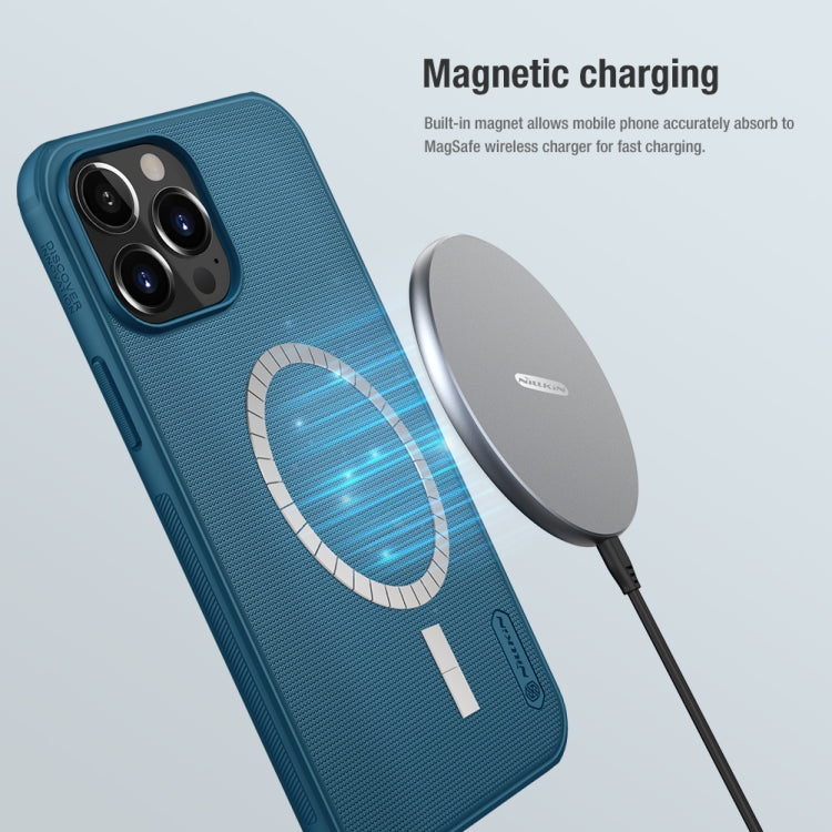 For iPhone 13 Pro NILLKIN Frosted Shield Pro Magnetic Magsafe Phone Case (Black)