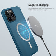 For iPhone 13 Pro NILLKIN Frosted Shield Pro Magnetic Magsafe Phone Case (Black)
