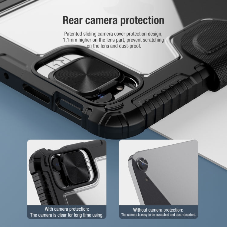 For iPad mini 6 / mini 2024 NILLKIN Bumper Pro Horizontal Flip Tablet Case with Pen Slot & Holder & Sleep / Wake-up Function(Black)