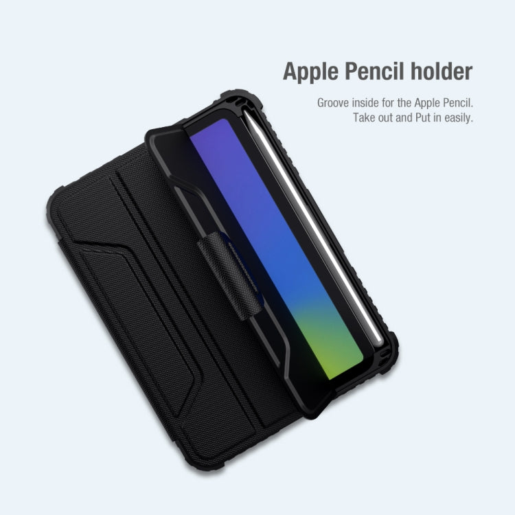 For iPad mini 6 / mini 2024 NILLKIN Bumper Pro Horizontal Flip Tablet Case with Pen Slot & Holder & Sleep / Wake-up Function(Black)