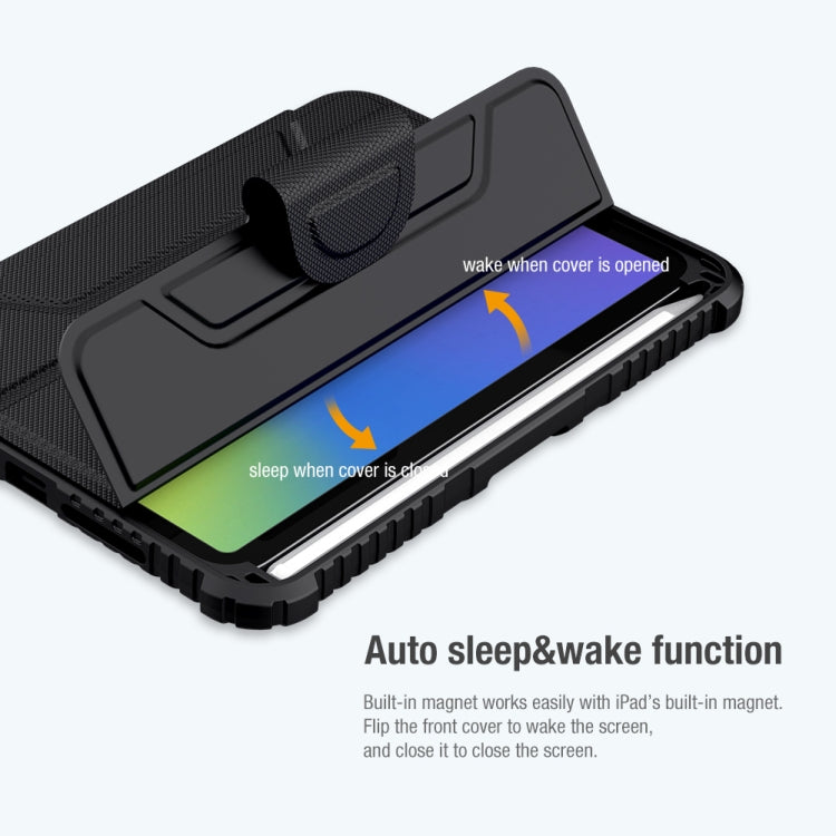 For iPad mini 6 / mini 2024 NILLKIN Bumper Pro Horizontal Flip Tablet Case with Pen Slot & Holder & Sleep / Wake-up Function(Black)
