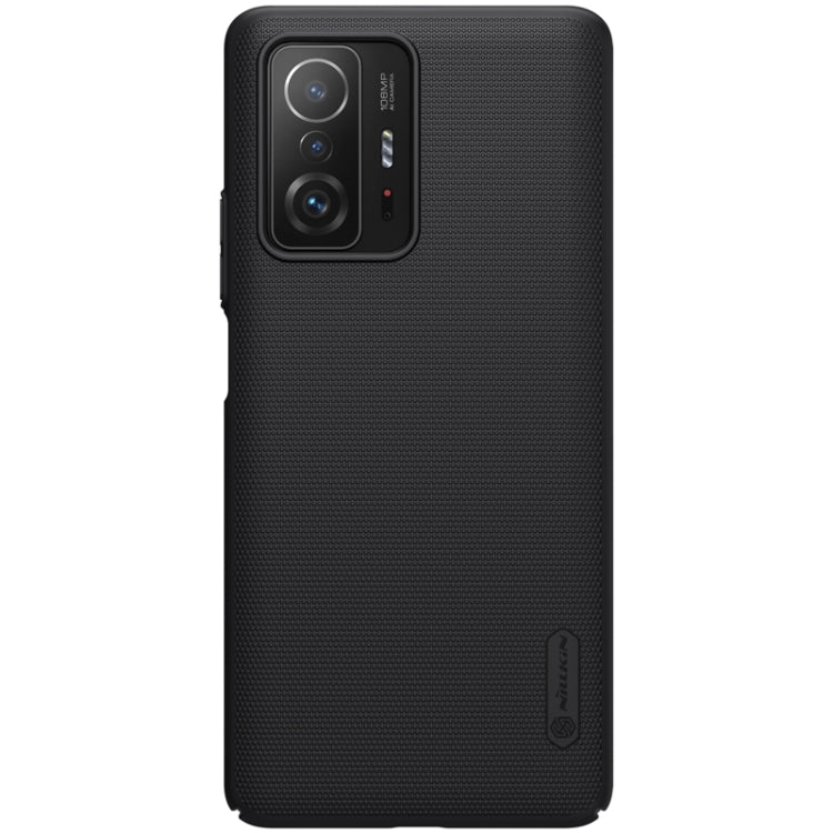 For Xiaomi Mi 11T / 11T Pro NILLKIN Frosted Concave-convex Texture PC Phone Protective Case(Black)