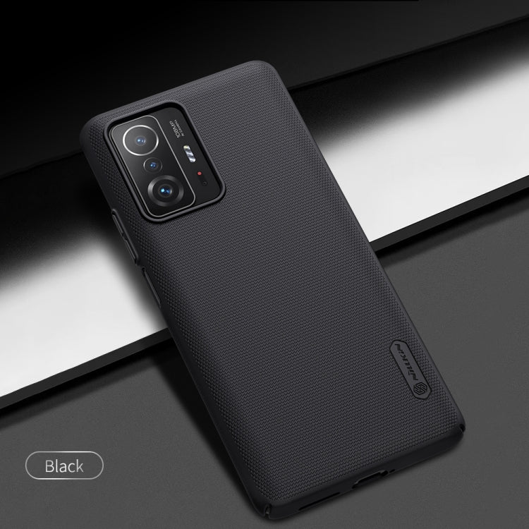 For Xiaomi Mi 11T / 11T Pro NILLKIN Frosted Concave-convex Texture PC Phone Protective Case(Black)
